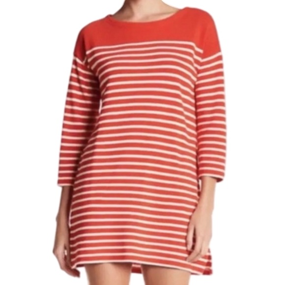 J. Crew Dresses & Skirts - J. Crew Boatneck Mini Dress in Red & White Stripe